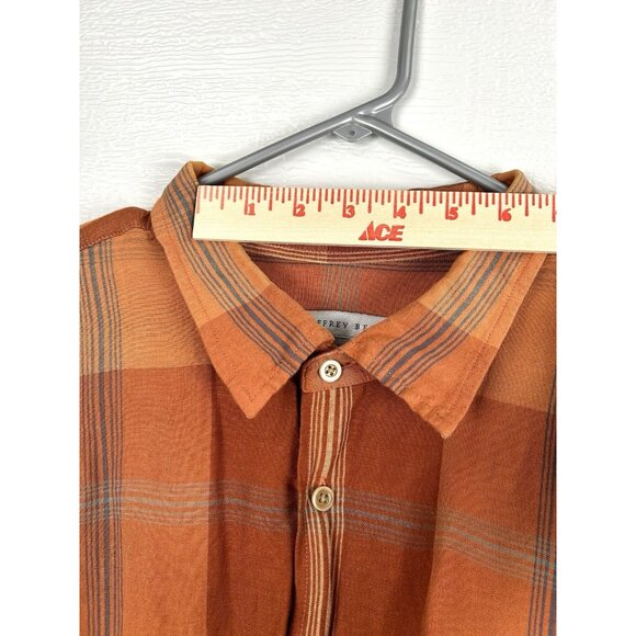 Geoffrey Beene Plaid Button Up Short Sleeve Casual Shirt Size XXL Read Notes - Picture 7 of 16